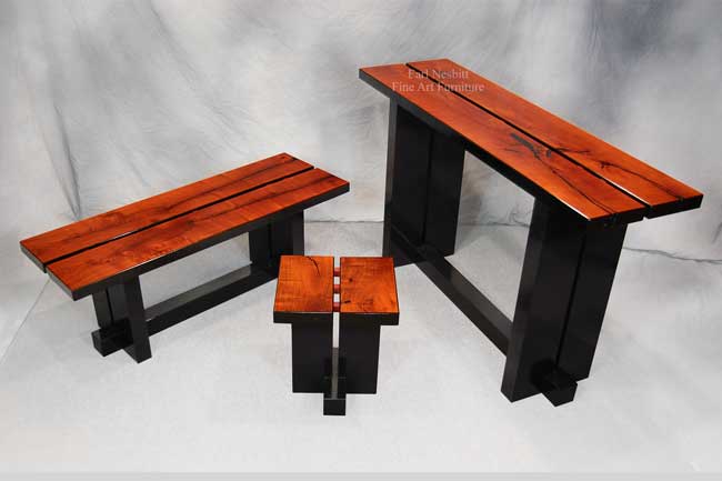 solid wood accent table set